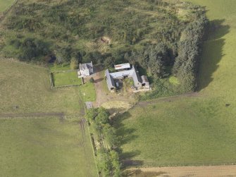 Oblique aerial view of Mains of Hallhead, taken from the SE.