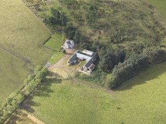 Oblique aerial view of Mains of Hallhead, taken from the ENE.