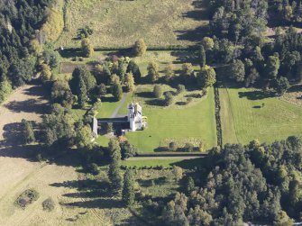 Oblique aerial view of Aboyne Castle, taken from the W.