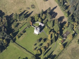 Oblique aerial view of Aboyne Castle, taken from the SE.