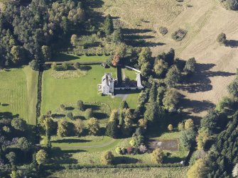Oblique aerial view of Aboyne Castle, taken from the E.