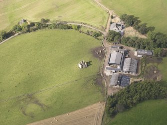 Oblique aerial view of Cluny Crichton Castle, taken from the SE.
