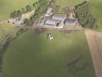 Oblique aerial view of Cluny Crichton Castle, taken from the SW.