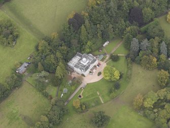 Oblique aerial view of Ballindean House, taken from the SSE.