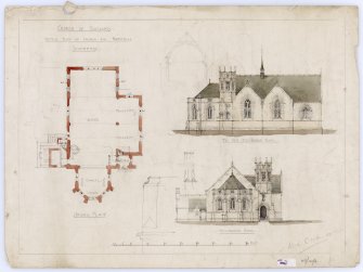 Ground plan and elevations
W L Carruthers Architect Inverness 1895