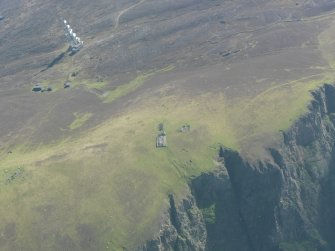 General oblique aerial view of Ward Hill, Fair Isle, looking SE.