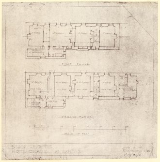 Bishop Leighton's House, Ground and 1st floor plans "as existing"