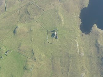 Oblique aerial view of Priesthoulland, looking SSE.