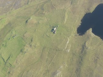 Oblique aerial view of Priesthoulland, looking SE.