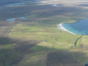 General oblique aerial view of Sandwick, looking N.