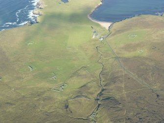 General oblique aerial view of The Haa, Unst, looking NE.