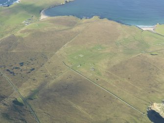 General oblique aerial view of The Haa, Unst, looking NNE.