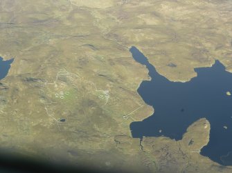 General oblique aerial view of Loch of Flatpunds, looking NE.