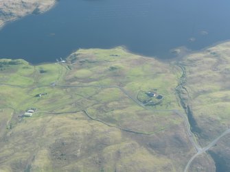 General oblique aerial view of Brindister, Middisfirth, looking E.