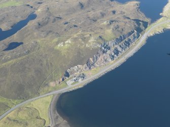 General oblique aerial view of Mavis Grind, looking W.