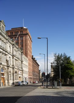 View looking east along Meadowside to the Courier Building