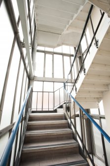 Interior. General view of glass fronted stairwell.