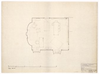 Floor plan showing proposed layout of furniture in principal's room.
Title: Edinburgh University Old College