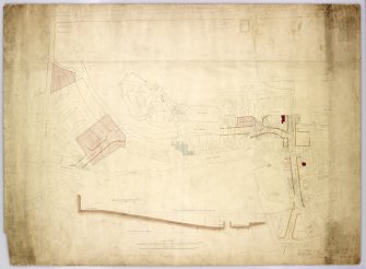 Plan of area South of Castle showing full extent of Western Approaches-Castle terrace, etc plus section of ground below George IV Bridge.