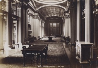 View of interior of Signet Library, Parliament Square, Edinburgh.
Titled: 'Signet Library, Edinburgh. 194. G.W.W.'
Titled: 'Signet Library, Edinburgh'.
PHOTOGRAPH ALBUM NO.195: PHOTOGRAPHS BY G W WILSON & CO.
