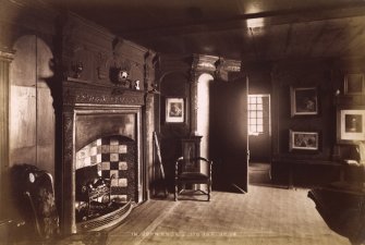  Interior view of John Knox's House, 45 High Street, Edinburgh.
Titled: "In John Knox's House. J.P. 99."
PHOTOGRAPH ALBUM NO 195: Photographs by G.W.Wilson & Co.