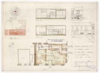 Elevations, sections and plans of proposed alterations at The Douglas Arms