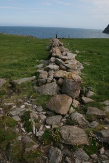 The stone dyke at the S end of Fianuis, taken from the NW.