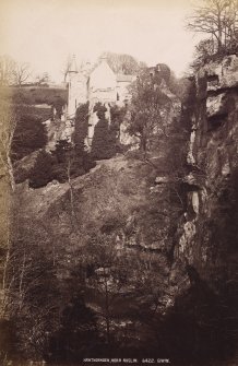  View of Hawthornden Castle from SW.
Titled: 'Hawthornden , near Roslin 6422 G.W.W.'
PHOTOGRAPH ALBUM NO 195: PHOTOGRAPHS BY G W WILSON & CO. p.84
