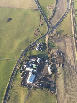 Oblique aerial view during excavation.