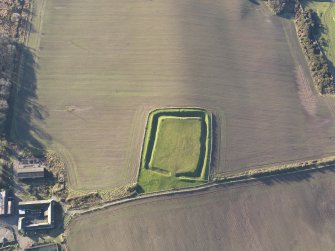 Oblique aerial view of Rispain Camp, looking SW.