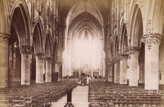 Edinburgh, Palmerston Place, St. Mary's Episcopal Cathedral interior view .
Titled: 'St Mary's Cathedral looking east, 6871 G.W.W.'
PHOTOGRAPH ALBUM No. 195: George Washington Wilson Album.
