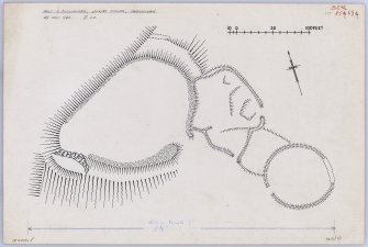 Inked plan: fort at Lowries Knowe.