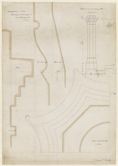 Drawing showing details of mouldings.