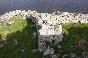 Externals wall to N of broch.