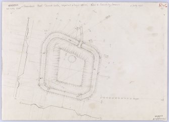 Plane table survey plan and profiles: David's Fort moated site.