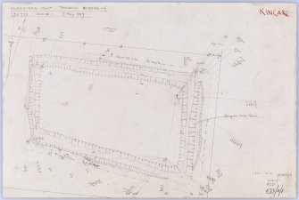 Plane-table survey: moated site at Fordoun House.