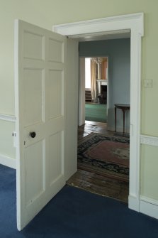 Ground floor. Dining room. View across hall from north east.