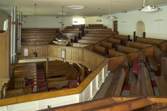 Interior. View looking across the main worship space of the church from east side of the gallery