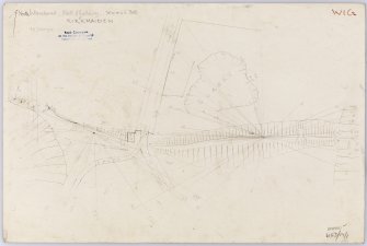 RCAHMS Marginal Land Survey pencil plan of the 'northern intrenchment',