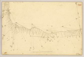 Plane table survey plan of fort at Walls Hill (sheet 2 of 3).