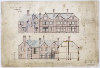 House for Mr Shaw Stewart.
Plans, sections and elevations.