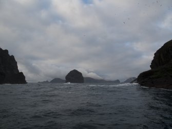 General shot looking towards Stac Lee, with Hirte in the background, taken from the NE.