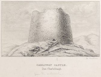 View of Dun Carloway broch.
Titled: 'Carloway Castle. Dun Charlobhaigh'.
