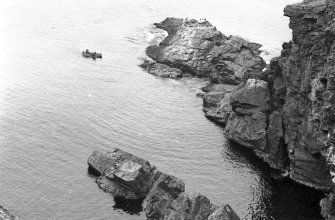 The expedition boat over the wreck-site (1970).