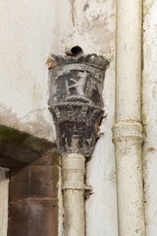 Detail of rain water head on west front