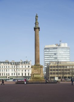General view of Sir walter Scott's statue taken from the south.