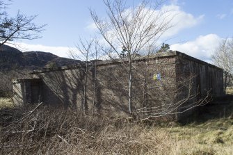 Exterior. View of the south east elevation of the Gun Operations Room, taken from the east.