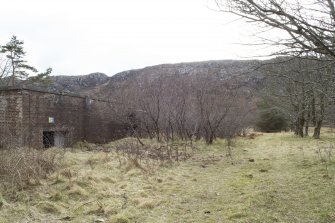 Exterior. General view from entrance gate to site of Gun Operations Room and former military camp, taken from the east.