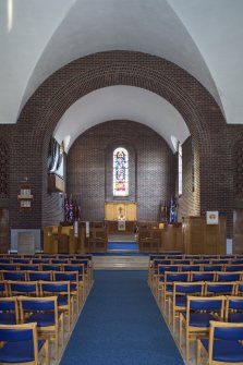 Interior. Chancel and arch, view from east