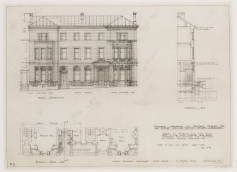 Edinburgh, 20-22 Hanover Street, Merchant Company Hall.
Elevation to Hanover Street.
Insc: 'Scheme 1.'

